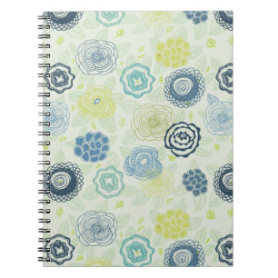 Cuaderno Diseño floral elegante con flores adorables
