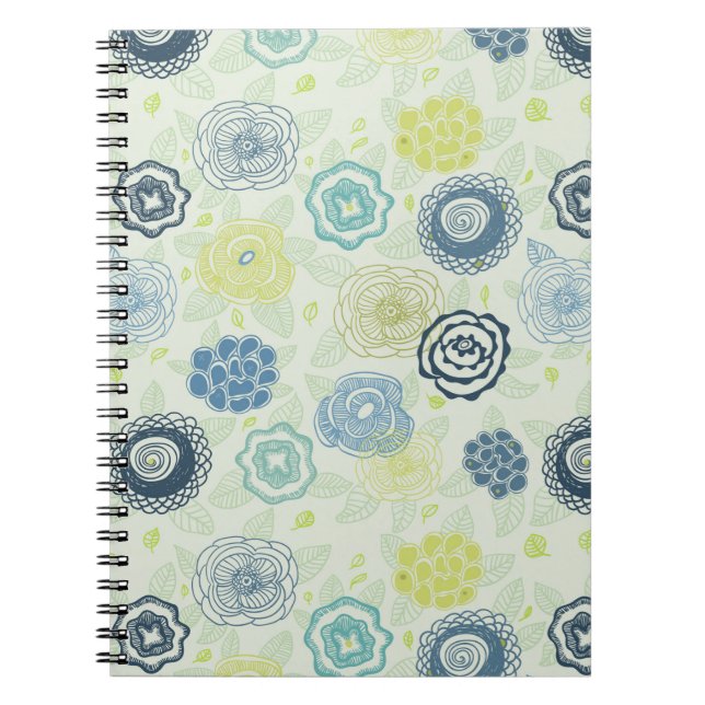 Cuaderno Diseño floral elegante con flores adorables (Frente)