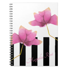 Cuaderno Diseño floral moderno Magnolia Rosé