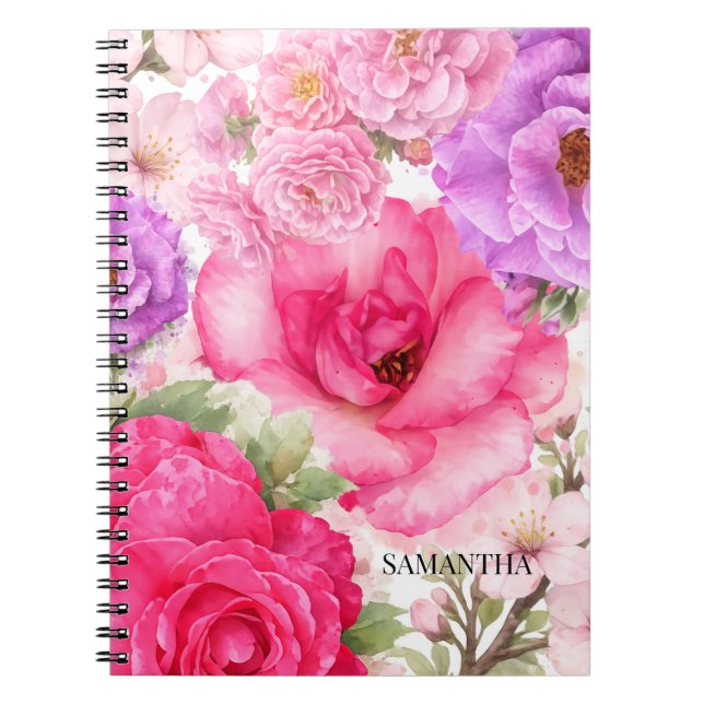 Cuaderno Diseño Floral Personalizado (Frente)