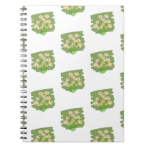 Diseño Floral Rústico sobre Fondo Verde