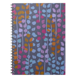 Cuaderno Diseño floral sin costuras estilizado. Imitación d