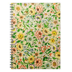 Cuaderno Diseño floral tradicional de primavera india