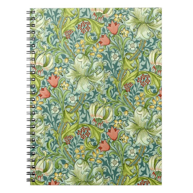 Cuaderno Diseño floral William Morris Golden Lily (Frente)