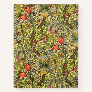 Cuaderno Diseño floral William Morris Golden Lily Vintage