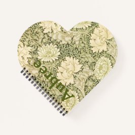 Cuaderno Diseño floral Wm Morris Agregar un nombre