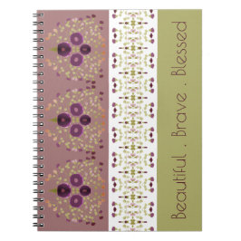 Cuaderno Diseño florido con morado