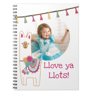 Cuaderno Diseño fotográfico de personalizados de llama y