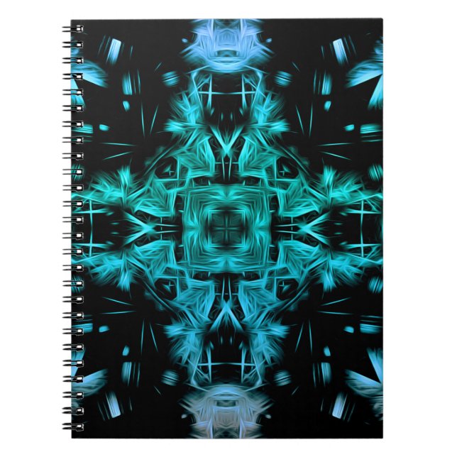 Cuaderno Diseño Fractal de Plasma Eléctrico Futurista (Frente)