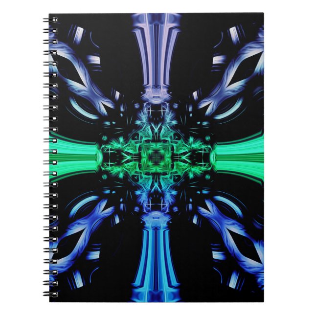 Cuaderno Diseño Fractal de Plasma Eléctrico Futurista (Frente)