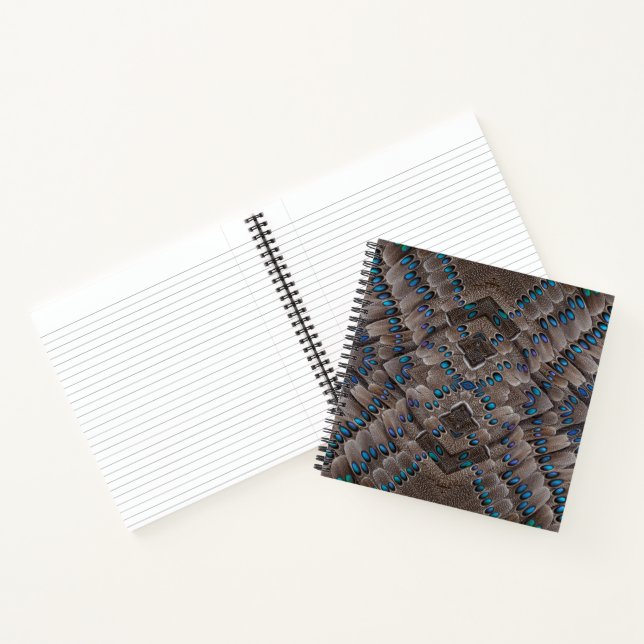 Cuaderno Diseño Fractal Pluma de Faisán (Interior)