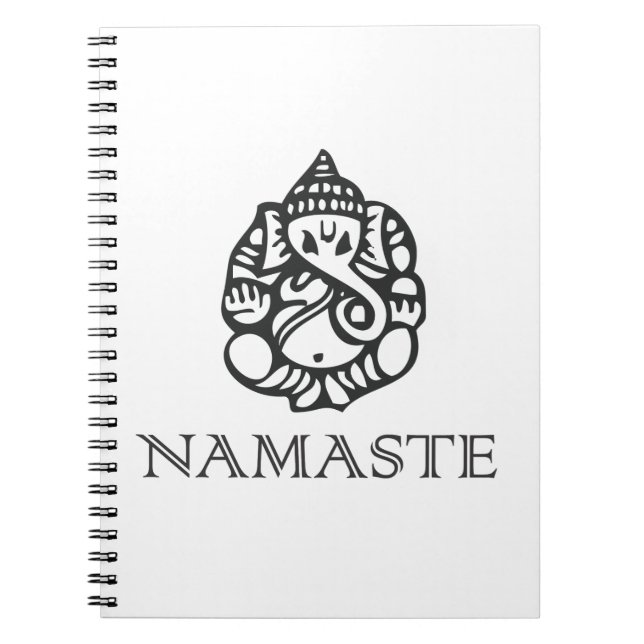 Cuaderno Diseño fresco B/W de Namaste Ganesh (Frente)