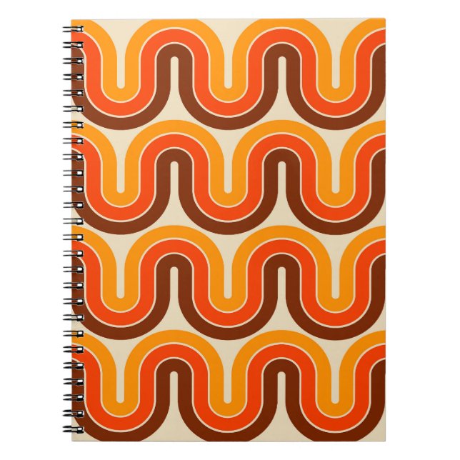 Cuaderno Diseño geométrico de estilo de los 70 (Frente)