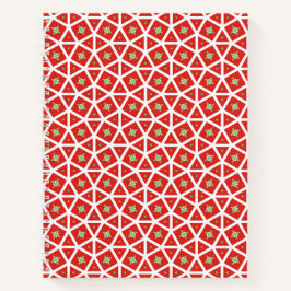 Cuaderno Diseño Geométrico de Estrella de Fiesta Roja