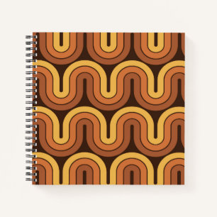 Cuaderno Diseño geométrico retro de los 70
