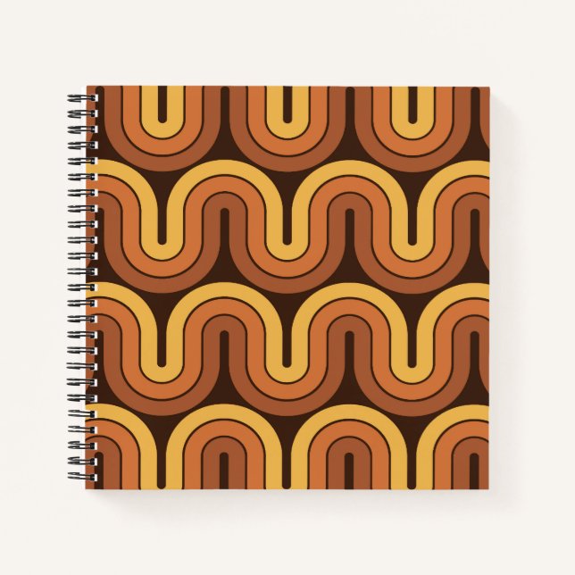 Cuaderno Diseño geométrico retro de los 70 (Anverso)