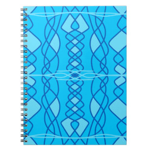 Cuaderno Diseño geométrico vertical azul