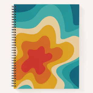 Cuaderno Diseño giratorio de estilo retro colorido