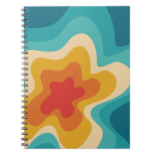 Cuaderno Diseño giratorio de estilo retro colorido