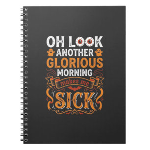 Cuaderno Diseño Glorioso de Mañana de Halloween Me Hace Enf