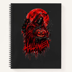 Cuaderno Diseño gótico de Halloween de la calabaza del sega