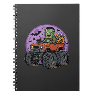 Cuaderno Diseño gráfico de camión monstruo de Frankenstein
