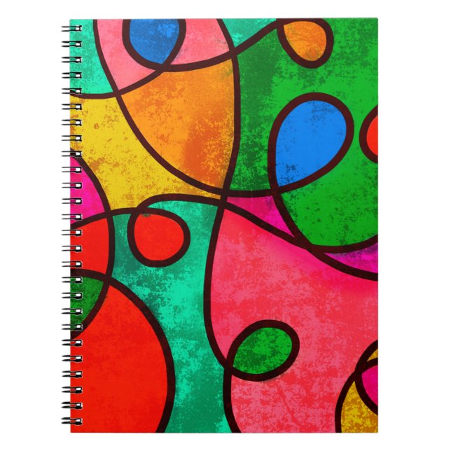 Cuaderno Diseño gráfico de fondo abstracto (Frente)