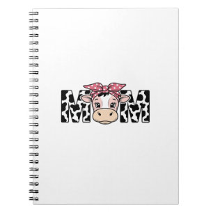 Cuaderno Diseño Gráfico de Vaca Linda con Moño de Mamá_1