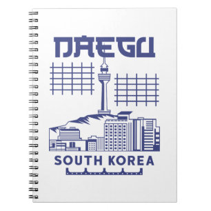 Cuaderno Diseño gráfico del horizonte moderno de Daegu, Cor