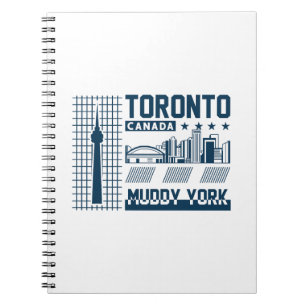 Cuaderno Diseño gráfico del horizonte urbano de Toronto, Ca