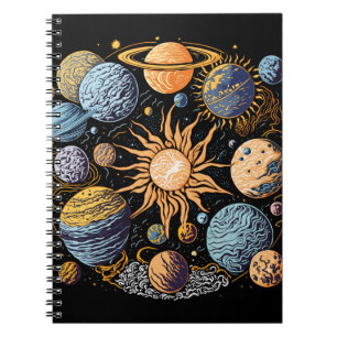 Cuaderno Diseño gráfico del sistema solar