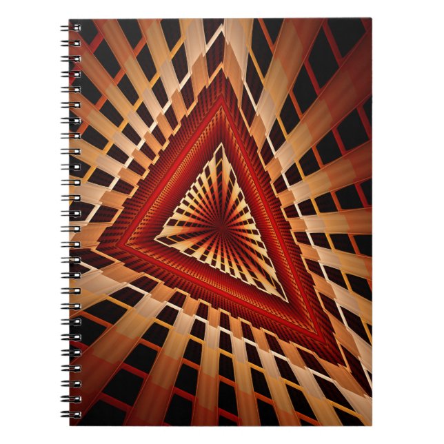 Cuaderno Diseño gráfico fractal moderno de 3D Fantasy Netwo (Frente)