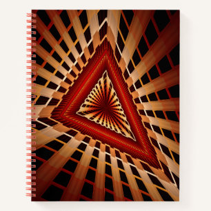 Cuaderno Diseño gráfico fractal moderno de 3D Fantasy Netwo