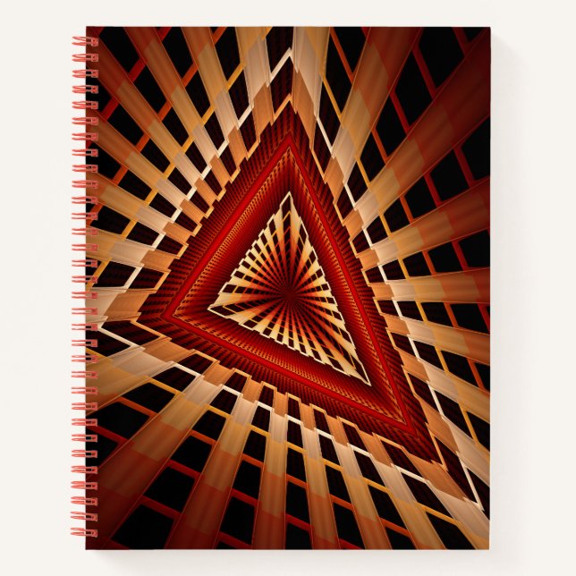 Cuaderno Diseño gráfico moderno de fractal de red de fantas (Anverso)
