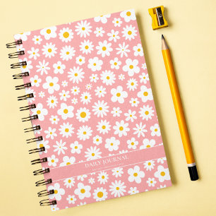 Cuaderno Diseño gráfico plano moderno de margarita rosa