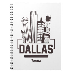 Cuaderno Diseño gráfico urbano de la moderna silueta de Dal