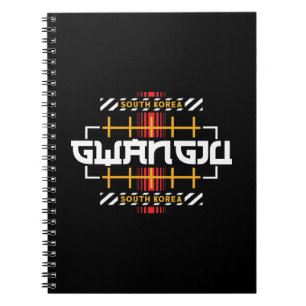Cuaderno Diseño gráfico urbano moderno de Gwangju, Corea de