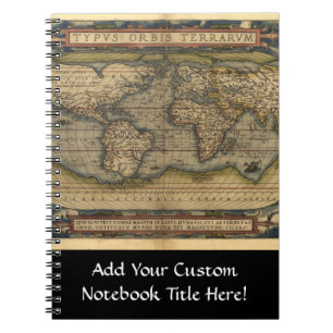 Cuaderno Diseño histórico del Atlas de Mapas Mundiales Vi
