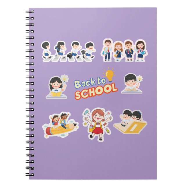 Cuaderno Diseño increíble para el regreso a clases de niños (Frente)