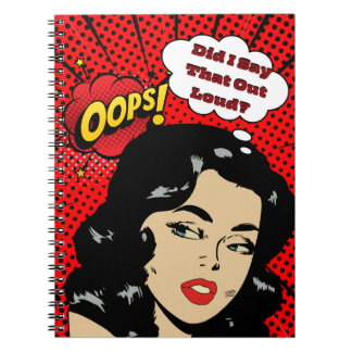 Cuaderno Diseño inspirado en el arte pop vintage divertido