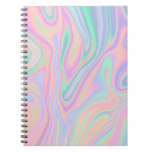 Cuaderno Diseño iridiscente líquido del color del unicorn