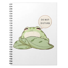 Cuaderno Diseño Kawaii de Rana 'No Molestar' Durmiendo