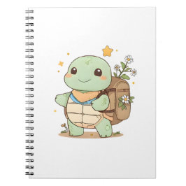 Cuaderno Diseño Kawaii de Tortuga Viajera de Aventuras Lind