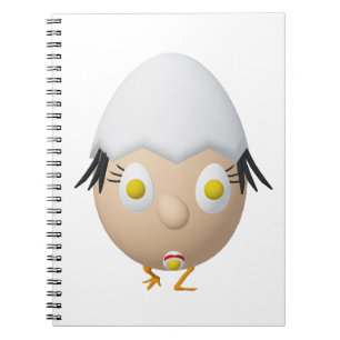 Cuaderno Diseño lindo de personaje de huevo extravagante de