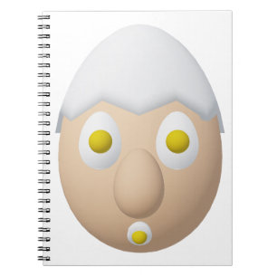 Cuaderno Diseño lindo del personaje huevo extravagante de R