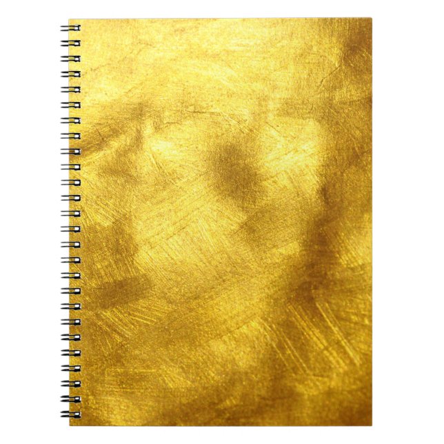 Cuaderno Diseño lujoso de textura dorada (Frente)