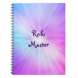 Cuaderno Diseño maestro de Reiki de luz púrpura