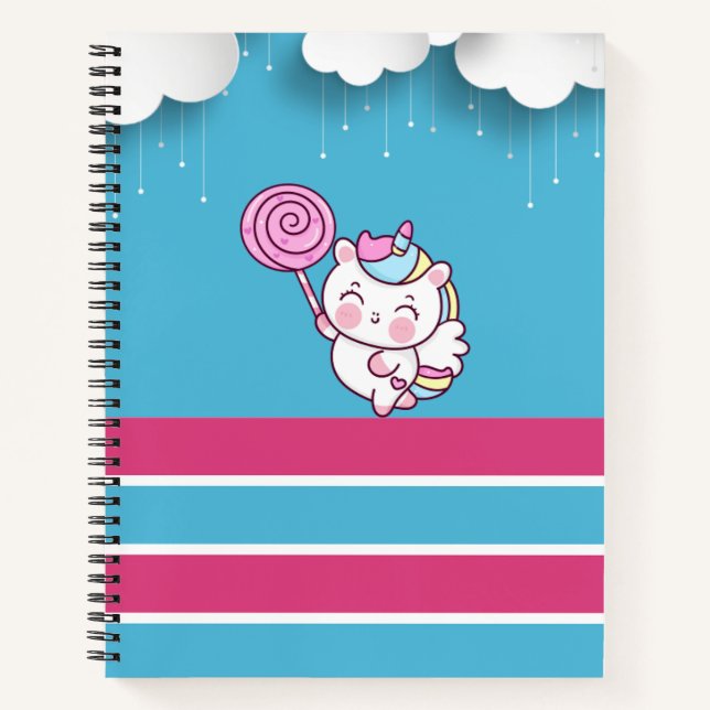 Cuaderno Diseño mágico de unicornio (Anverso)