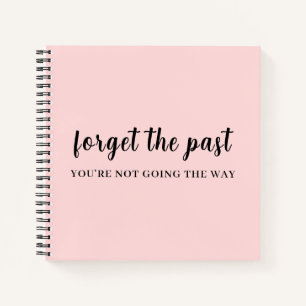 Cuaderno Diseño melocotón rosa No mires atrás