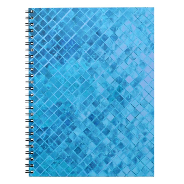 Cuaderno Diseño metálico de diamante turquesa (Frente)
